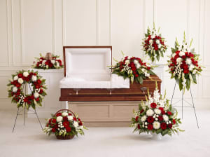 Crimson Remembrance Large Tribute Arrangement