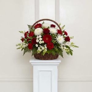 Crimson Remembrance Tribute Basket