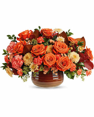 RUSTIC EMBER CENTERPIECE Flower Bouquet