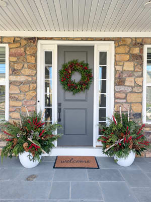 Holiday Porch Installation Flower Bouquet