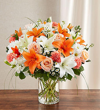 Sincerest Sorrow™ Peach, Orange & White Flower Delivery Baltimore