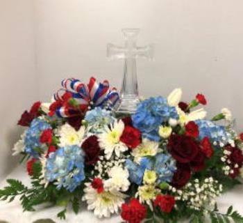 Peace and Blessings Sympathy Cross Funeral Flowers in Sunrise, FL