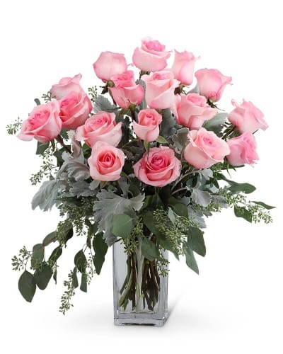 1 Dozen Pink Rose Bouquet
