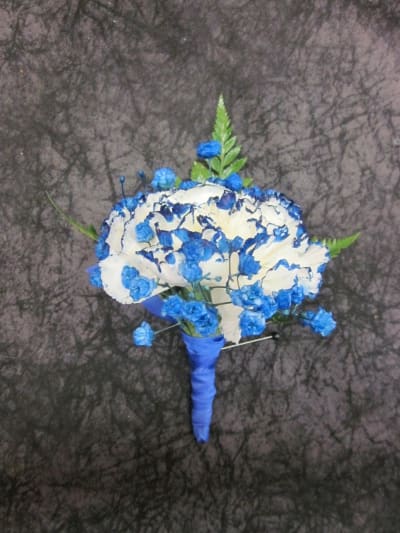 Bold and Blue Boutonniere in Brecksville OH - Brecksville Florist & Gifts