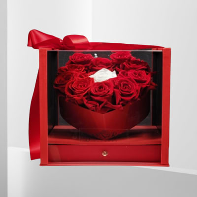 I LOVE YOU Preserved Roses Box - Vegas Flowers Delivery