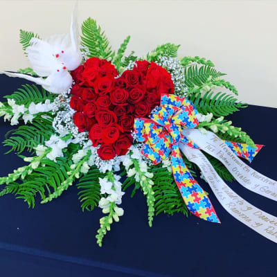 Crowning Glory Casket Spray Flower Delivery Camden NJ - Creations By Jenn