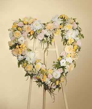 All White Heart Wreath