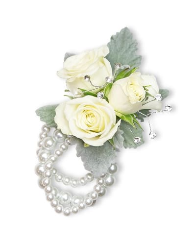 WHITE WRISTLET Prom Corsage in Haddon Heights, NJ - Freshest Flowers