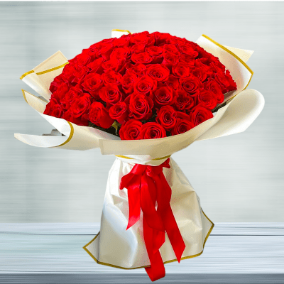 100 RED ROSES BOUQUET Flower Delivery Las Vegas NV - Vegas Rose Flowers