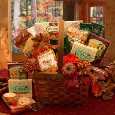 Fall Coffee & Baked Goods Gift Basket, Thanksgiving Gift Box