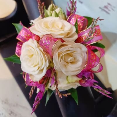 Hot Pink and White Prom Bouquet - Currans Flowers - Danvers