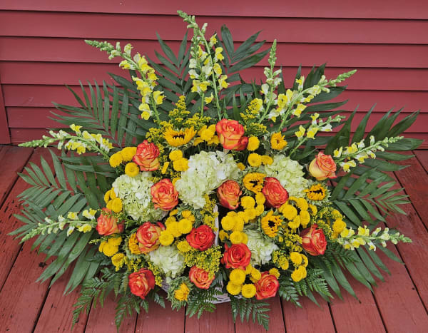 personalized colorful funeral flowers for North Reading MA