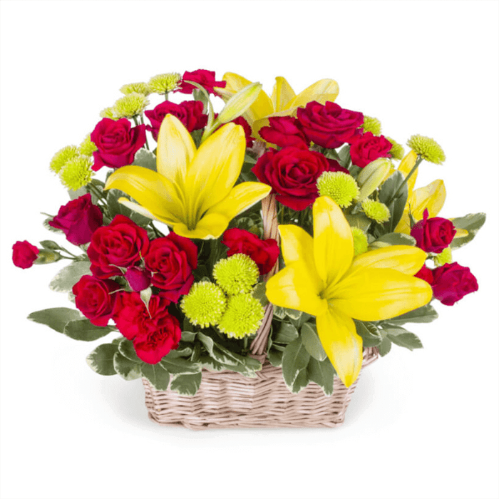 Yellow and Red Basket