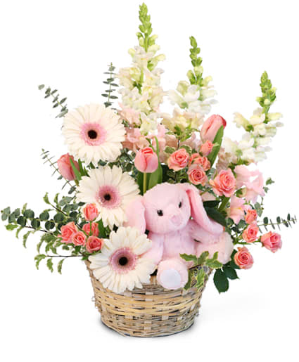 TINY PINK BLESSING
BASKET OF FLOWERS