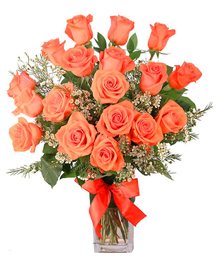 Orange Admiration - Orange Rose Bouquet