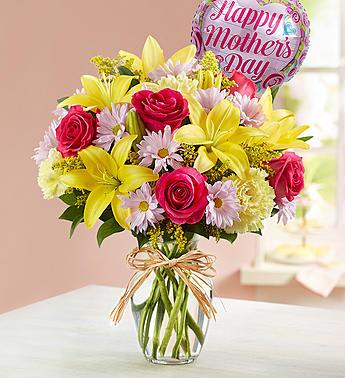 Bouquet and Balloon for Mom