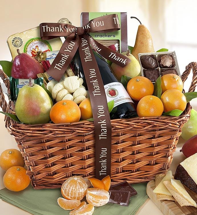 Wonderful You Thank You Gourmet Fruit Gift Basket 