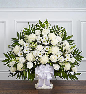 Heartfelt Tribute™ Floor Basket- White