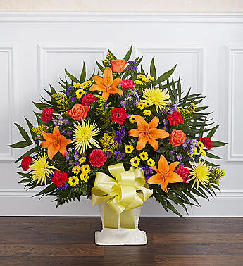 Heartfelt Tribute™ Floor Basket- Bright