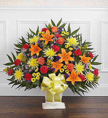 Heartfelt Tribute™ Floor Basket- Bright