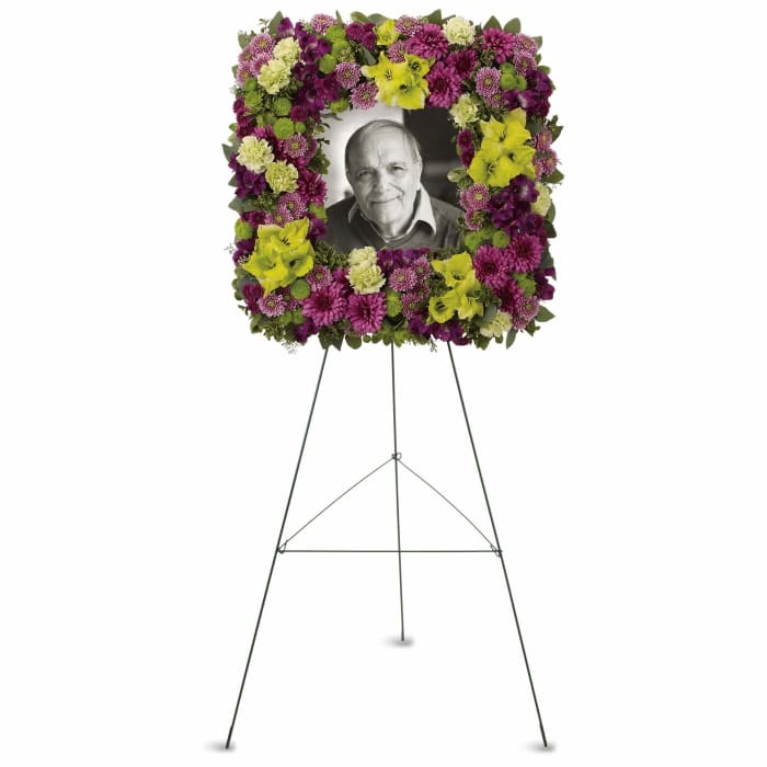 Mosaic of Memories Square Easel Wreath