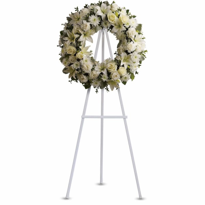 Serenity Wreath & **Green Wire Easel**
