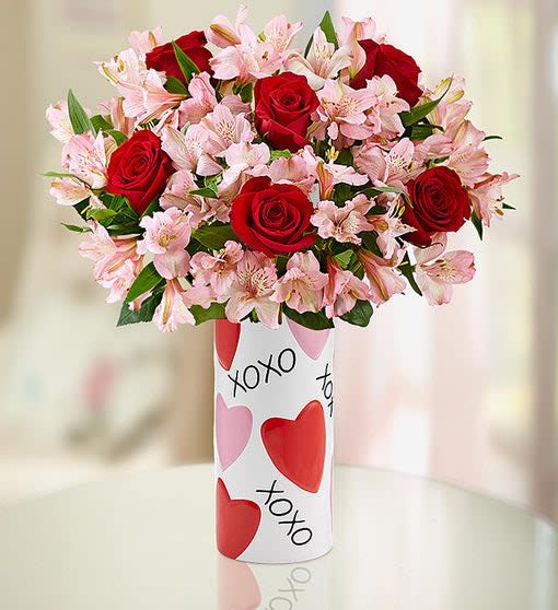 True Love Rose & Peruvian Lily Bouquet