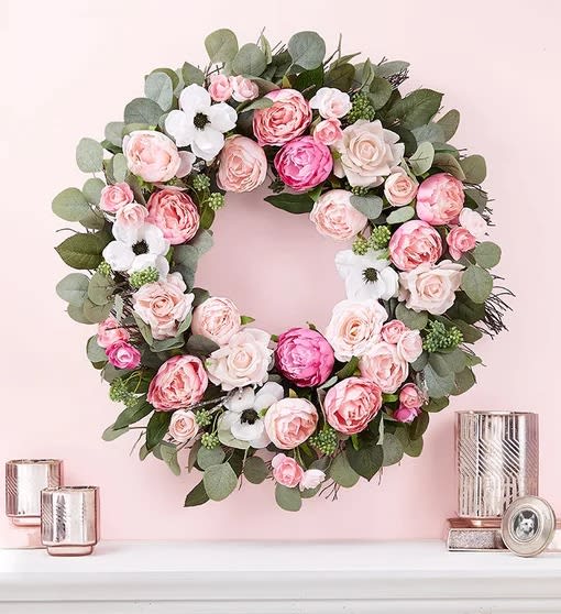 Pink Peony Wreath- 28"
