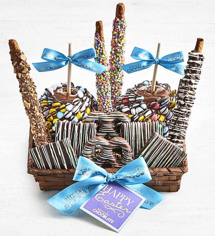 Simply Chocolate Happy Easter Snack Basket
