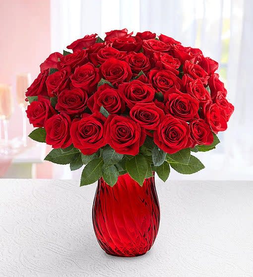 Three Dozen Romantic Red Roses