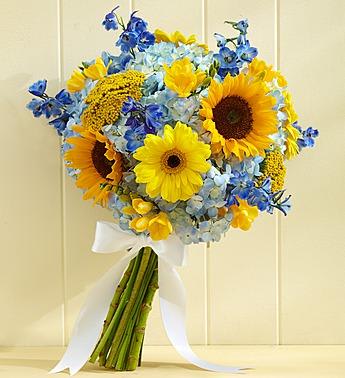 Country Wedding Sunflower Mixed Bouquet