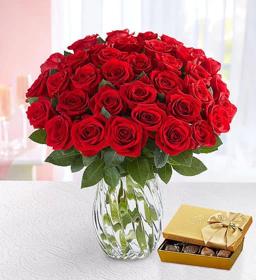 Three Dozen Romantic Red Roses