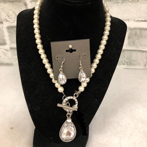 Crystal Lock Necklace Set