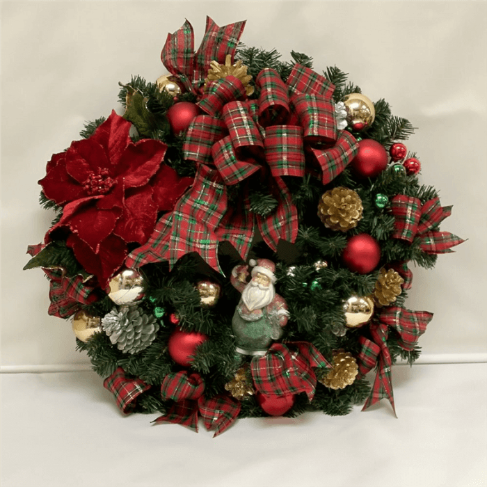 Festive Silk Christmas Wreath
