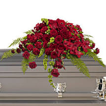 Red Rose Sanctuary Casket Spray