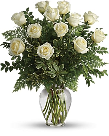 Dozen White Roses