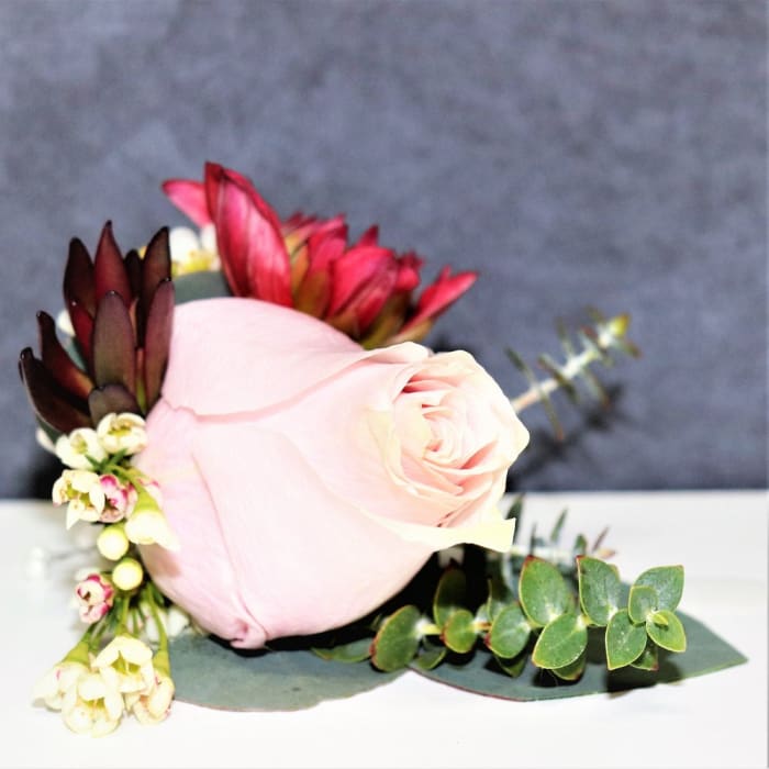 Light Pink Rose Boutonniere