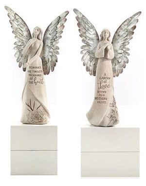 Metal Wing Angel With Sentiment