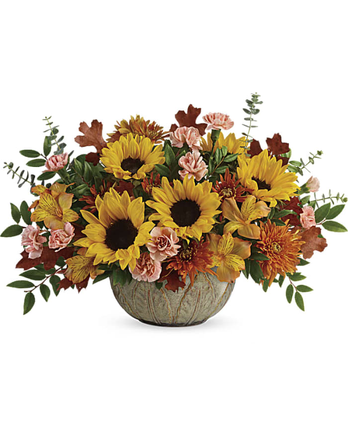 Teleflora's Autumn Sunbeams Centerpiece