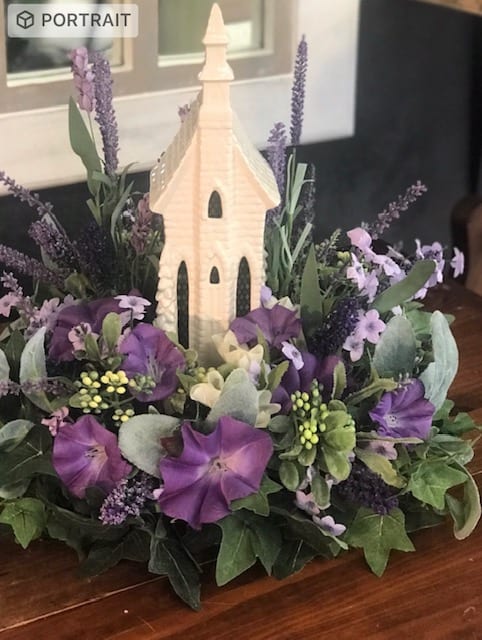  Church with Silk Flowers