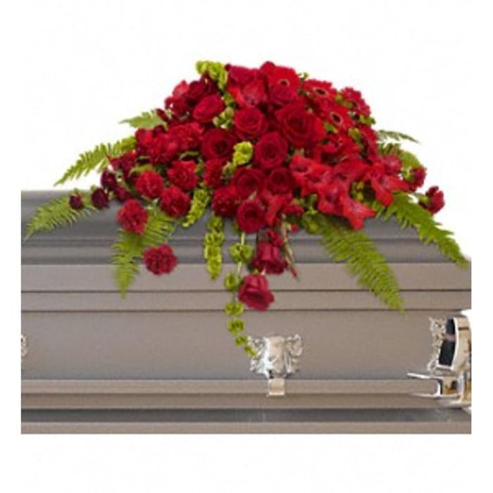 Red Rose Sanctuary Casket Spray