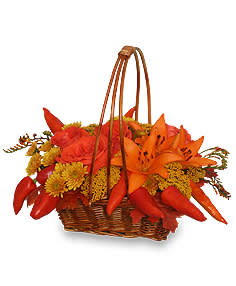 ORANGE OPULENCE  Basket  Bouquet