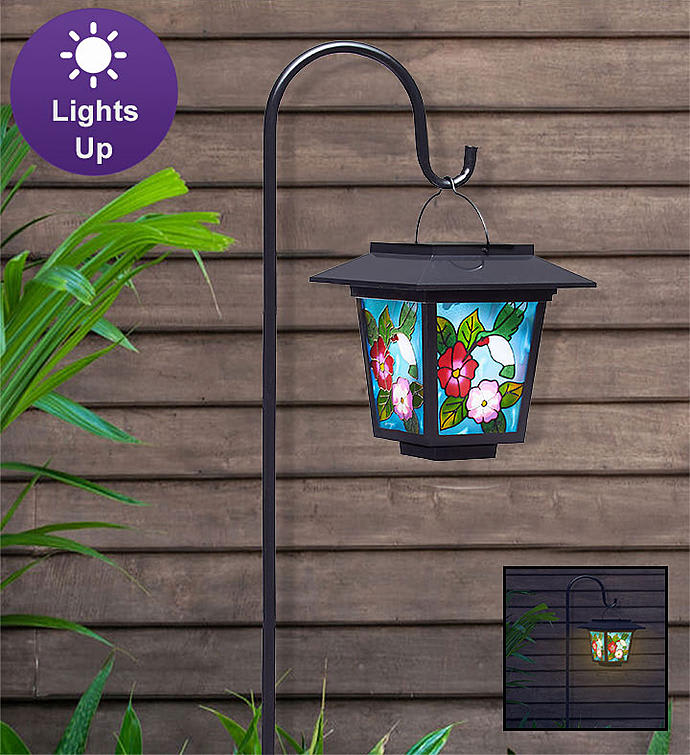 Solar Hummingbird Lantern with Stake