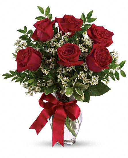 Thoughts of You Bouquet with Red Roses