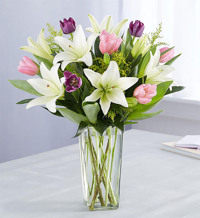 Spring Tulip & Lily Bouquet