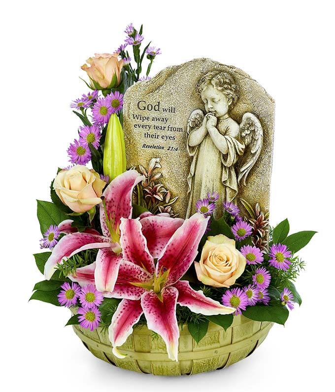 Sympathy Stone in Flowers