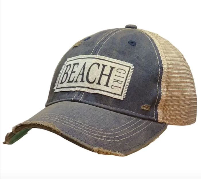 Beach Girl Distressed Trucker Cap