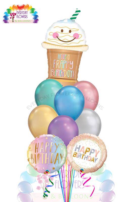 Frappy Birthday Balloon Bouquet