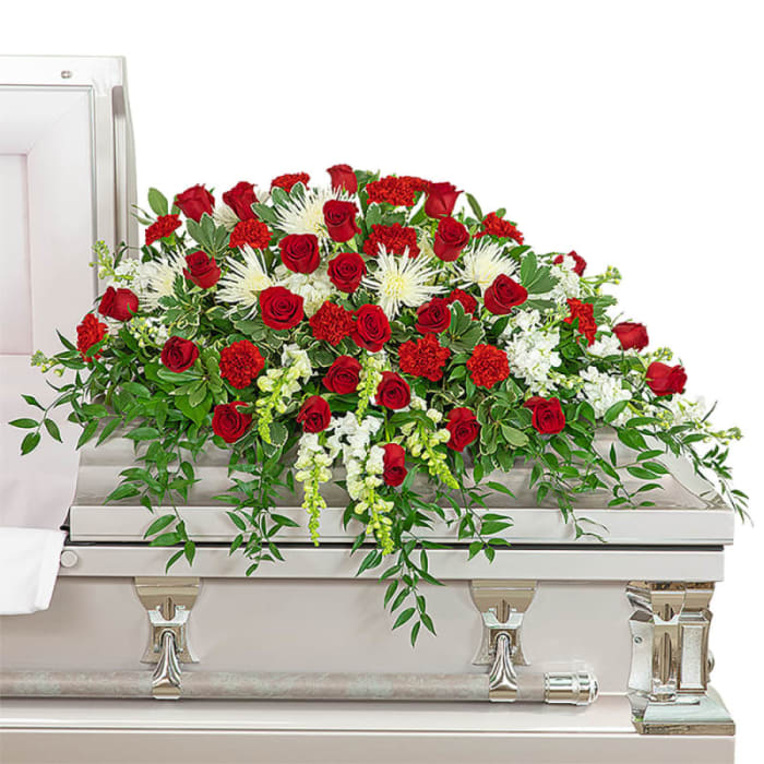 Serene Sanctuary Casket Spray