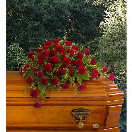 Carnation half casket spray